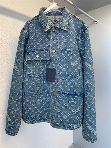 supreme x lv denim jacket replica|bomber jacket supreme louis vuitton.